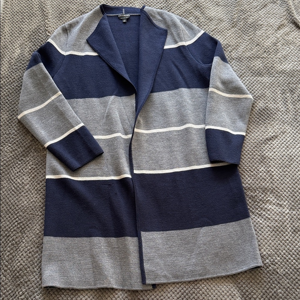Talbots Blue and Gray Car Coat